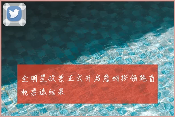 全明星投票正式开启詹姆斯领跑首轮票选结果